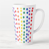 Rainbow Candy Dots auf Weiß Milchtasse (Rechts)