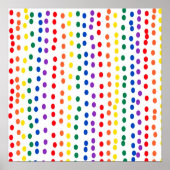 Rainbow Candy Dots auf Weiß Poster (Vorne)