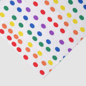 Rainbow Candy Dots auf Weiß Seidenpapier (Detail)