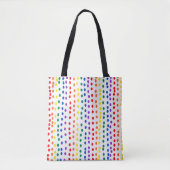 Rainbow Candy Dots auf Weiß Tasche (Vorderseite)