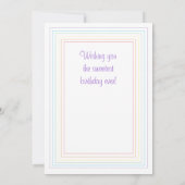 RAINBOW CANDY Flat Birthday Card Karte (Rückseite)