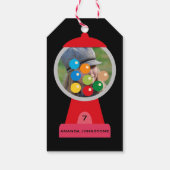 Rainbow Candy Flavorful Gumball Party Personalisie Geschenkanhänger (Rückseite)