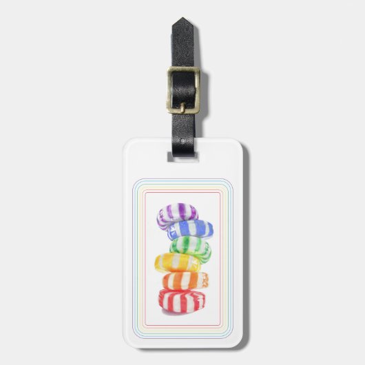 RAINBOW CANDY Gepäckmarke Gepäckanhänger (Vorderseite vertikal)
