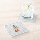 RAINBOW CANDY Glass Drink Untersetzer (Schrägansicht)