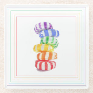 RAINBOW CANDY Glass Drink Untersetzer