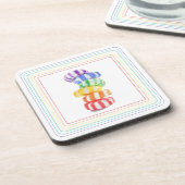 RAINBOW CANDY Hard Plastic Untersetzer (Linke Seite)