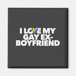 Rainbow Candy Heart Ich liebe meinen schwulen Ex-F Magnet