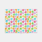 Rainbow Candy Hearts Blanket Fleecedecke (Vorderseite (Horizontal))