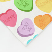 Rainbow Candy Hearts Blanket Fleecedecke (Ecke)