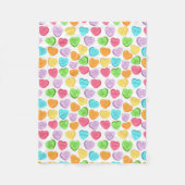 Rainbow Candy Hearts Blanket Fleecedecke (Vorderseite)
