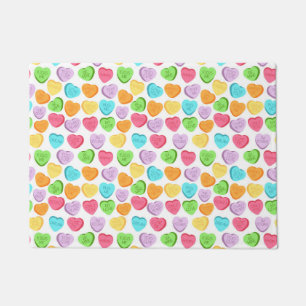 Rainbow Candy Hearts Door Mat Fußmatte
