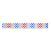 Rainbow Candy Jelly Fruit Colored Polka Dots White Satinband (Vorderseite)