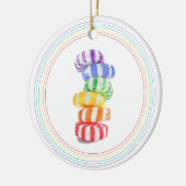 RAINBOW CANDY Keramik Circle Ornament (Links)
