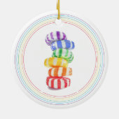 RAINBOW CANDY Keramik Circle Ornament (Hinten)