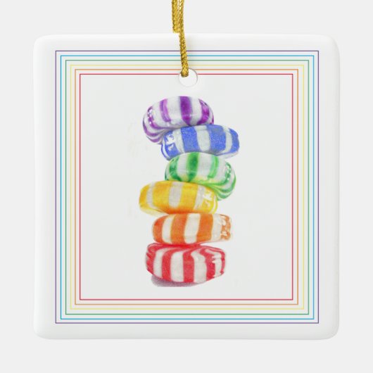 RAINBOW CANDY Keramik Keramikornament (Vorderseite)
