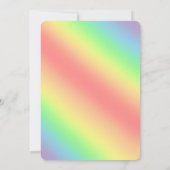 Rainbow Candy Land Party Einladung (Rückseite)