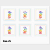 RAINBOW CANDY Large Square Stickers (Blatt)