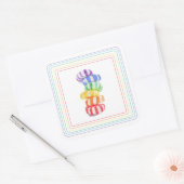 RAINBOW CANDY Large Square Stickers (Umschlag)