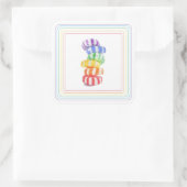 RAINBOW CANDY Large Square Stickers (Tasche)