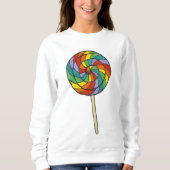 Rainbow Candy LGBT Pride Lollipop Sweatshirt (Vorderseite)