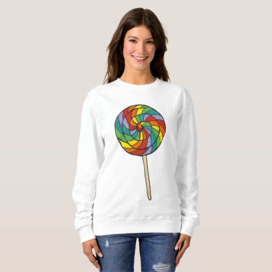 Rainbow Candy LGBT Pride Lollipop Sweatshirt (Vorne ganz)