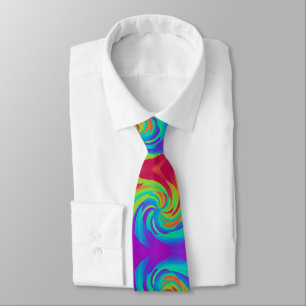 Rainbow-Candy-Lollypop-Swirbelmuster-Hintergrund Krawatte
