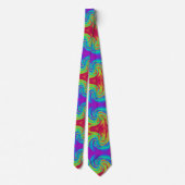Rainbow-Candy-Lollypop-Swirbelmuster-Hintergrund Krawatte (Rückseite)