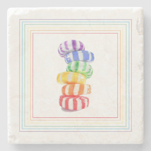 RAINBOW CANDY Marble Stone Untersetzer