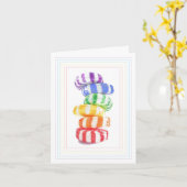 RAINBOW CANDY Note Card Karte (Gelbe Blume)