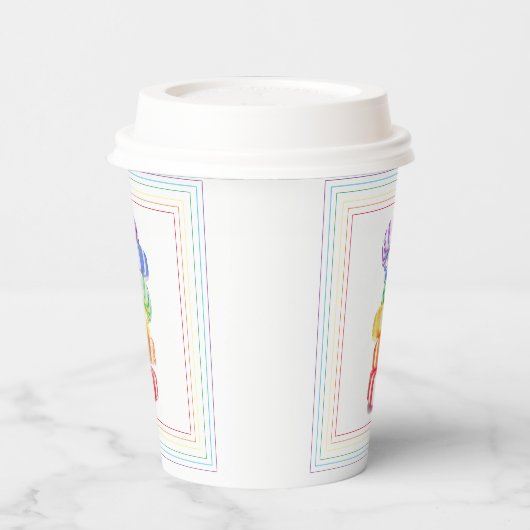 RAINBOW CANDY Paper Cups Pappbecher (Links)