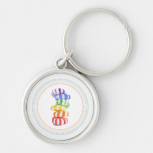 RAINBOW CANDY Premium Round Schlüsselanhänger