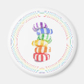 RAINBOW CANDY Round Magnet (Vorne)