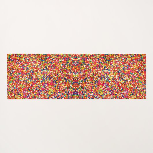 Rainbow Candy Sprinkle Muster Yogamatte (Rückseite (Horizontal))