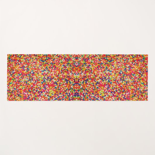 Rainbow Candy Sprinkle Muster Yogamatte (Vorderseite (Horizontal))