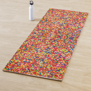 Rainbow Candy Sprinkle Muster Yogamatte