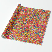 Rainbow Candy Sprinkles Celebrate and Party Geschenkpapier (Ungerollt)