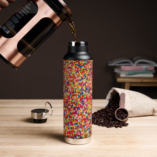 Rainbow Candy Sprinkles Celebrate and Party Trinkflasche (Kaffee)