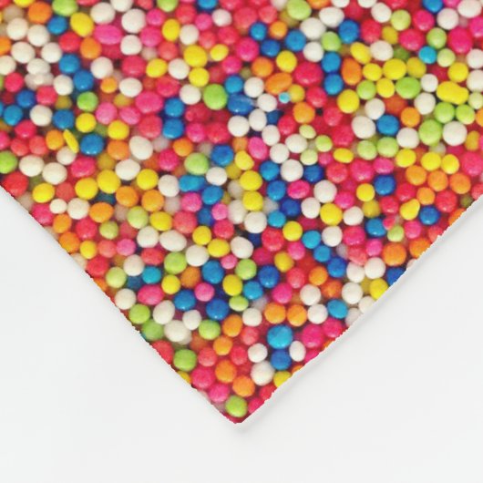 Rainbow Candy Sprinkles Fleecedecke (Ecke)