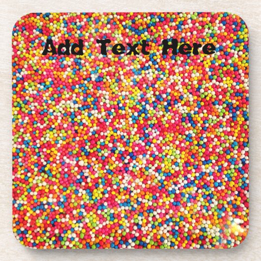 Rainbow Candy Sprinkles Getränkeuntersetzer (Vorderseite)