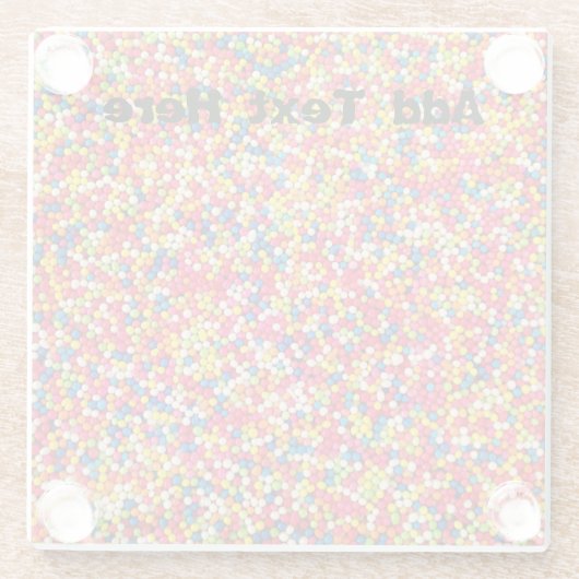 Rainbow Candy Sprinkles Glasuntersetzer (Rückseite)