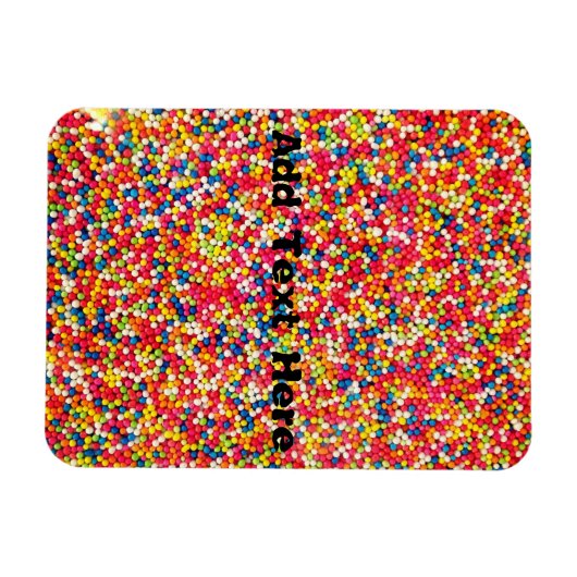Rainbow Candy Sprinkles Magnet (Horizontal)