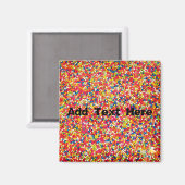 Rainbow Candy Sprinkles Magnet (Vorderseite/Rückseite)