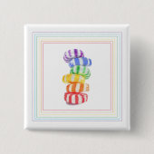 RAINBOW CANDY Square Button Button (Vorderseite)