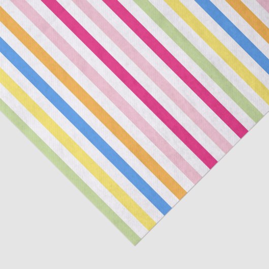 Rainbow Candy Stripes Custom Company Text Seidenpapier (Ausschnitt)