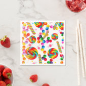 Rainbow Candy Sweet Birthday Party Candyland Serviette (Beispiel)