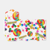 Rainbow Candy Sweet Birthday Party Custom Gevor Geschenkschachtel (Ungefaltet)