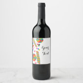 Rainbow Candy Sweet Party Custom Wine Labels Weinetikett (Vorderseite)