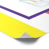 Rainbow Candy Sweet Shoppe Individuelle Name Gebur Poster (Ecke)