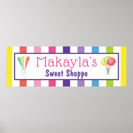 Rainbow Candy Sweet Shoppe Individuelle Name Gebur Poster