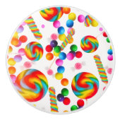 Rainbow Candy Sweet Sugar Lollipops Wohngestaltung Keramikknauf (Vorderseite)